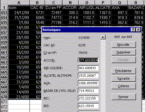 Cours Excel :Bases de données : Filtres